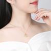 Original S925 Sterling Silver Fashion Natural Chalcedony Tulip Pendant Light Luxury Senior Necklace Female Clavicle Chain