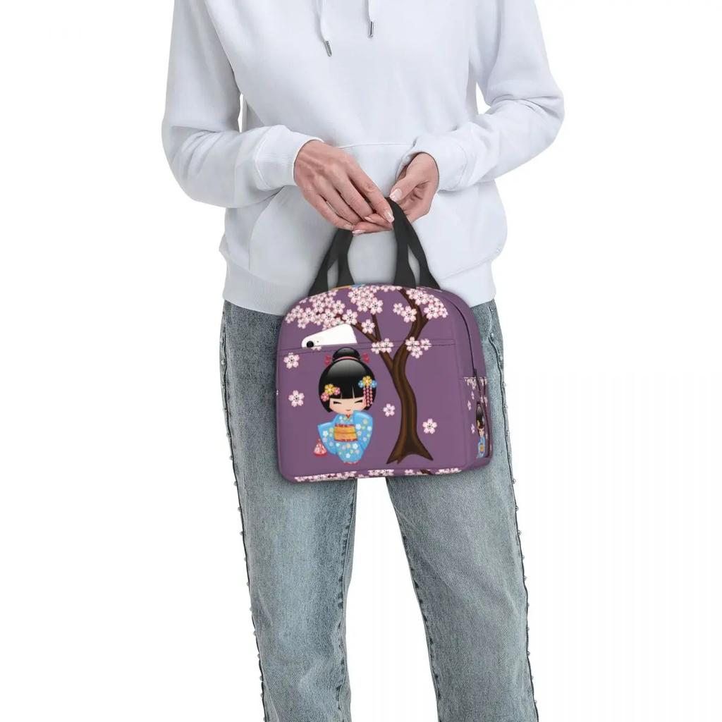 Японская гейша Изолированные ланч-боксы для работы школы гейко гейги Портативный термокулер Ланч-бокс бенто Женщины Дети