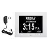 Digital Calendar Clock 7 Inch HD Large Font Auto Dimmable Electronic Alarm Clock for Elderly White