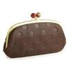 ARCOLO Pouch Dot Pattern Long Wallet Made In [Arcolo] Japan... (Chocolate)