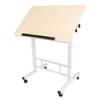Mobile Standing Desk with Wheels Height Adjustment Folding Portable Rolling Laptop Desk for Home Bedside  