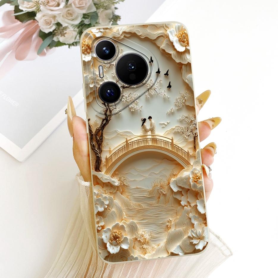 Чехол для Huawei Pura 70 Pro Pura70 Pro+ Новый Цветочный Конфетный Расписной Чехол Мягкий Силиконовый Чехол для Телефона Для Huawei Pura 70 Ultra Fundas