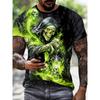 Men's Short Sleeve Tee 3D Skull Print Tops Crew Neck T-Shirts Summer Oversized T-Shirt Hip Hop T-Shirts for Men Luxury T-Shirt