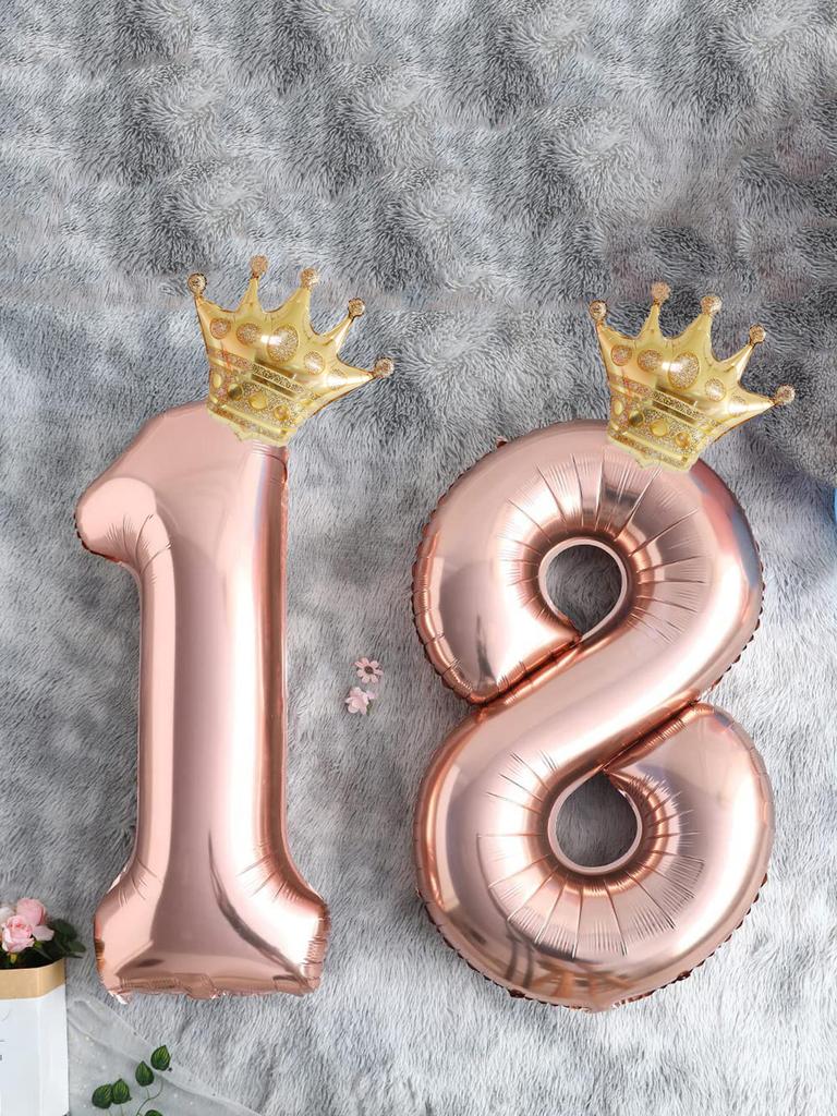 1PC Number+1PC Crown Balloon Birthday Wedding Party Decoration Balloon