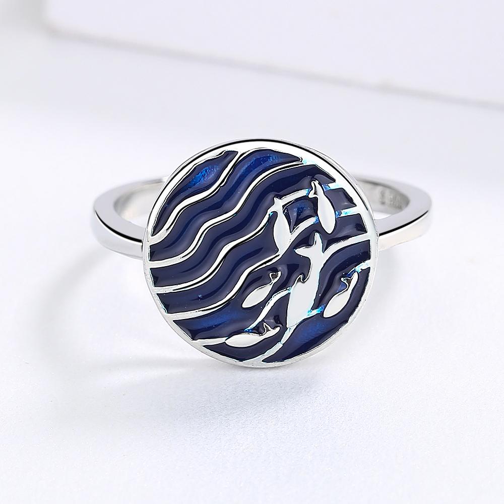 Классические кольца для женщин, модные круглые геометрические кольца, эмалированные украшения ручной работы, свадебные украшения, обручальное кольцо