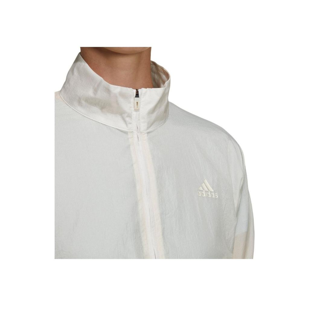 Adidas Wx Wv Jacket T2 Solid Color Side Three Stripes Stand Collar Sports Jacket Women Jacket White HR8406