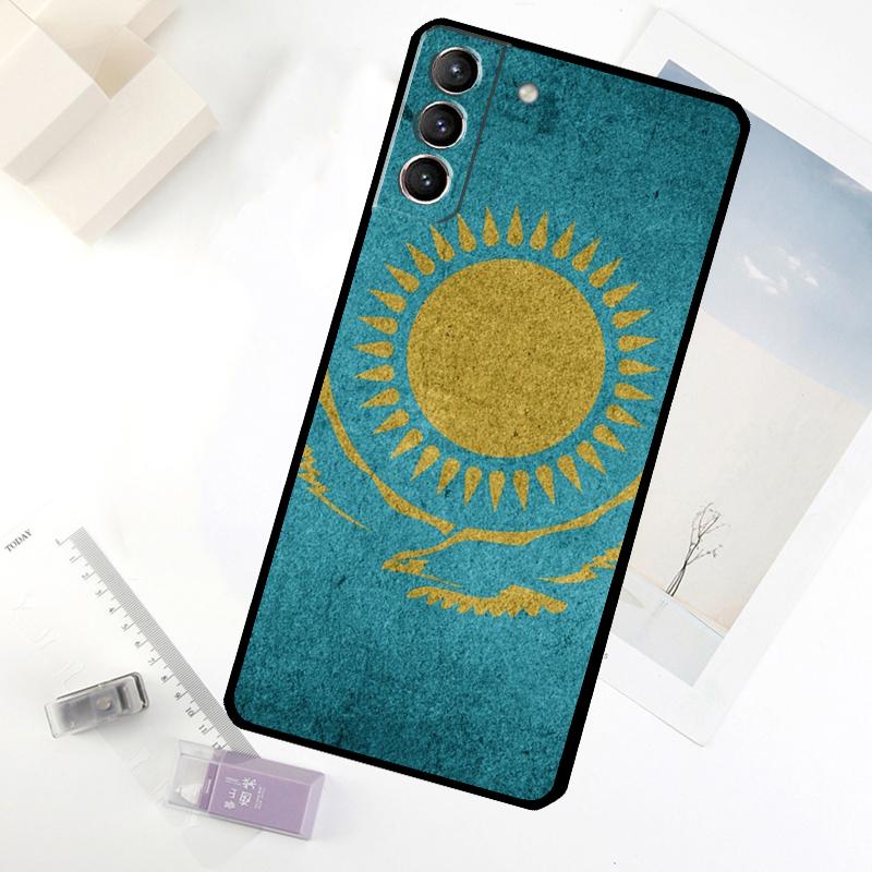 Чехол для телефона с флагом Казахстана Для Samsung Galaxy S24 FE S23 Ultra S21 S22 S25 S26 Ultra S10 Plus S20 FE