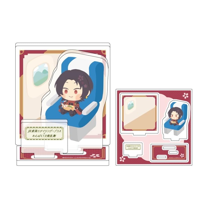 JR Central X Wanpaku! Touken Ranbu" Acrylic Stand Plate by Kiyomitsu Kashu