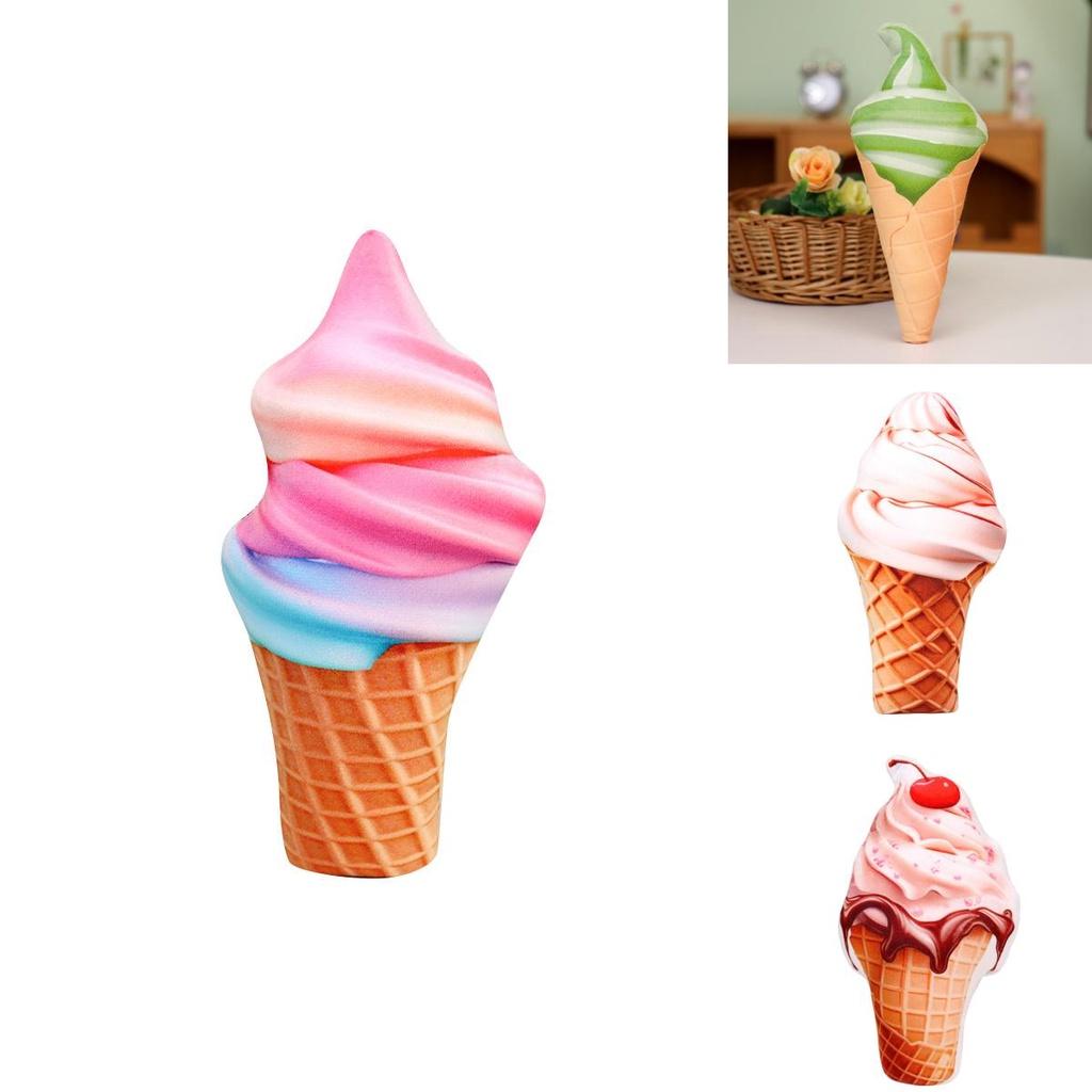 Sweet Treats Ice Cream Cushion Soft And Squishy Customizable Image Print Ideal Prop Or Gift
