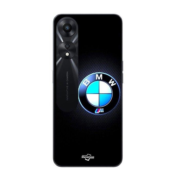 Coque de téléphone - MANIACASE - Oppo A78 5G - Logo Bmw M - Silicone TPU - Noir