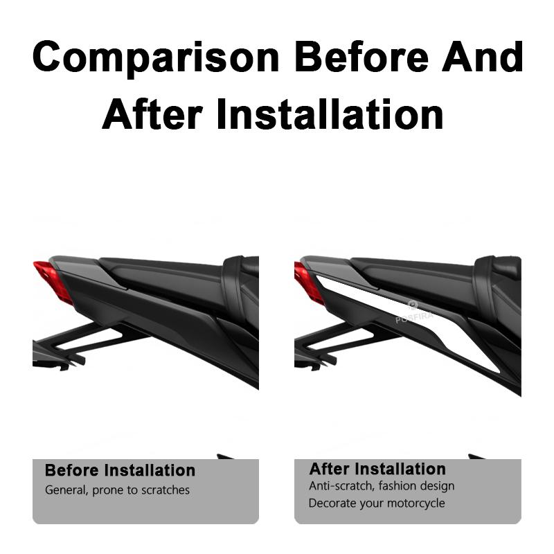 POSFIRA Motorcycle Rear Seat Stickers Vinyl Decals for Yamaha MT10 MT 10 SP MT-10 2022 2023 2024 Motorbike Decor Accessories