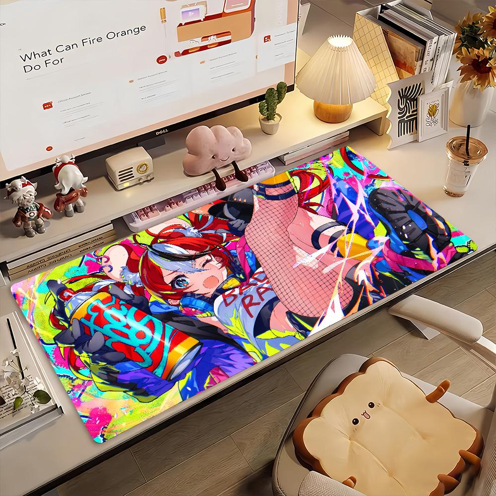 VTuber H-Hakos Baelz Mouse Pad Non-slip Rubber Gamer Balance Computer Mat Decoracion Deskmat Laptop Office Large