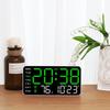 Digital Wall Clock Large Display Auto Dimming Easy-Setup Temperature Calendar Countdown Timer Silent Hanging Clock