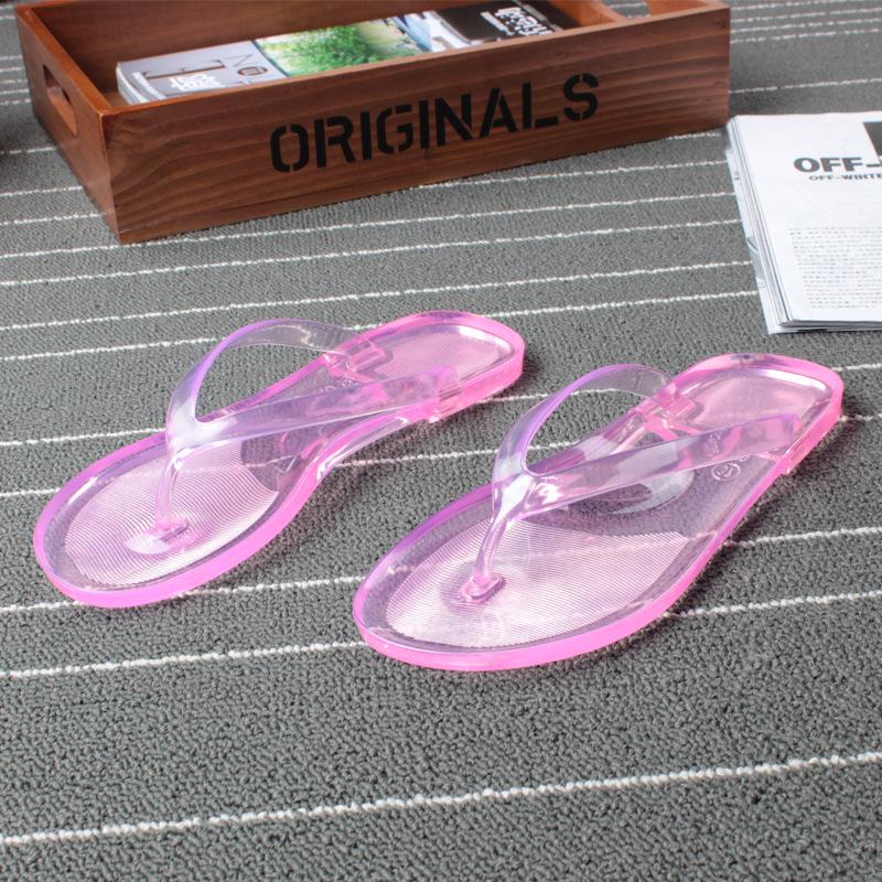 Женские летние шлепанцы, тапочки, женские плоские прозрачные туфли из желе, женская модная обувь с застежкой-молнией, уличные пляжные туфли-стринги