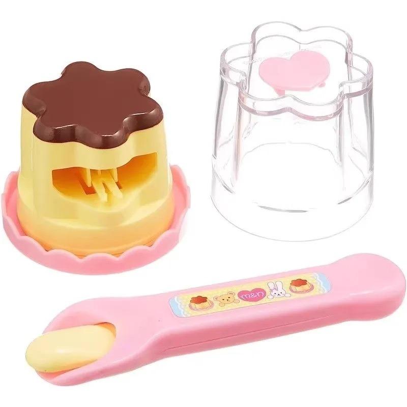 Mimu Doll Feeding Pudding Set - Pretend Dessert Play for Dolls Kids Includes Pudding Cups Pink Spoon China Origin