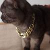 Cat Dog Gold Necklace Chain Dog Collar Adjustable Pitbull Collar Gold Collars  for Small Medium Dog