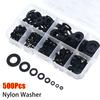 500Pcs 8 Sizes Plane Spacer Flat Insulation Gasket Ring New Nylon Washer