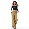2025 Autumn Women's Khaki Wide-Leg High-Waist Casual Slimming Jeans