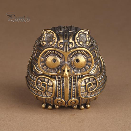 Винтажная фигурка совы, мини-курильница в виде совы с крышкой, коллекционное украшение в виде совы для дома, гостиной, офиса, стола, книжной полки, декор