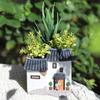 Rustic Resin House Succulent Planter Desktop Decoration Ornament