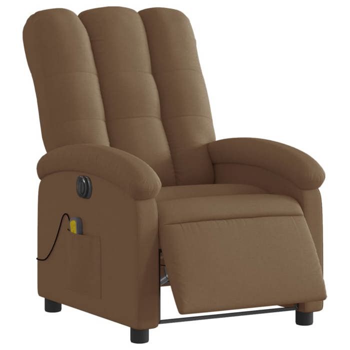 VidaXL Fauteuil Inclinable de Massage Électrique, Chaise de Relaxation avec Dossier et Repose-pied Réglables, Siège de 3204084