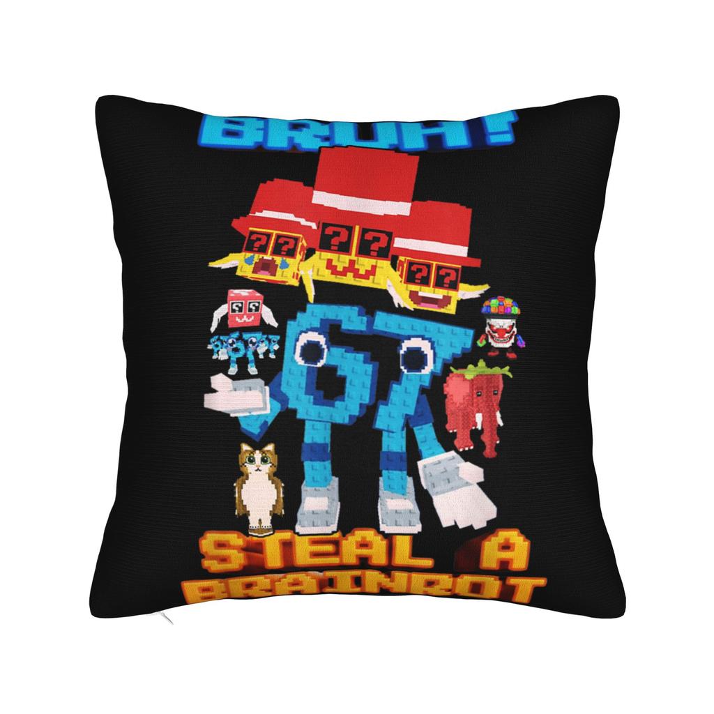 67 Шесть Семь 6-7 Забавная Итальянская Мем-Подушка для Мозга Наволочка Мягкая Наволочка Милая Забавная Наволочка для Дивана Спальни Домашний Декор