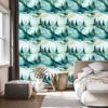 Ink Wallpaper Turquoise, Sea Blue and White for Living Room and Bedroom 50x1000