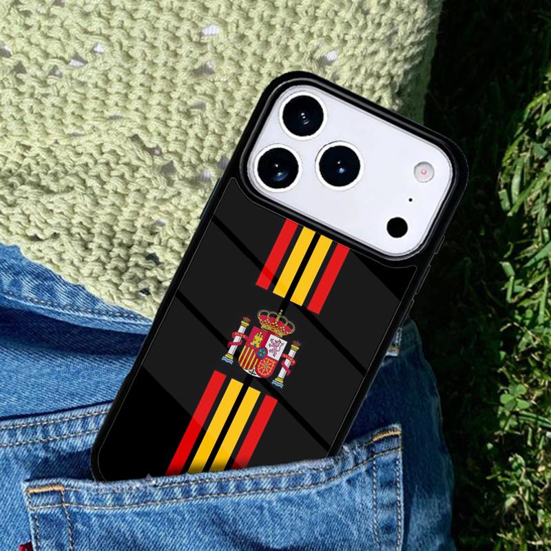 Испания Испанский флаг Чехол для телефона Для iPhone 17 AIR 16 Pro Max 15 14 Pro 11 12 13 Ударопрочный силиконовый чехол