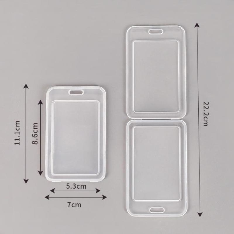 Waterproof Rigid Plastic Card Protector 5Pcs Transparent for Credit Bank ID Bus Pass Card Office Daily Use