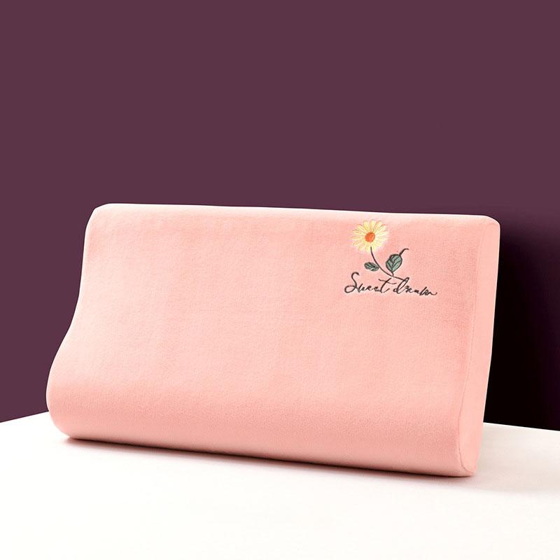 Латексная зимняя термонаволочка Детская бархатная стираная детская наволочка с эффектом памяти Вышитая однотонная плюшевая наволочка