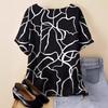 Women's Summer Loose  Trendy Retro 3D Printed T-shirt Plus Size Xl-7xl