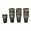 Castle Enterprise Mino Ware Japanese Cafe Series Fatty Tumbler, Iga Bizen Style, Set of 10