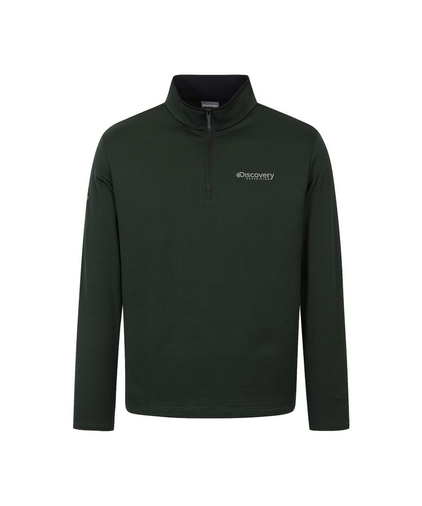 DISCOVERY EXPEDITION Men'S Functional Half-Zip High-Neck T-Shirt (D/Khaki)