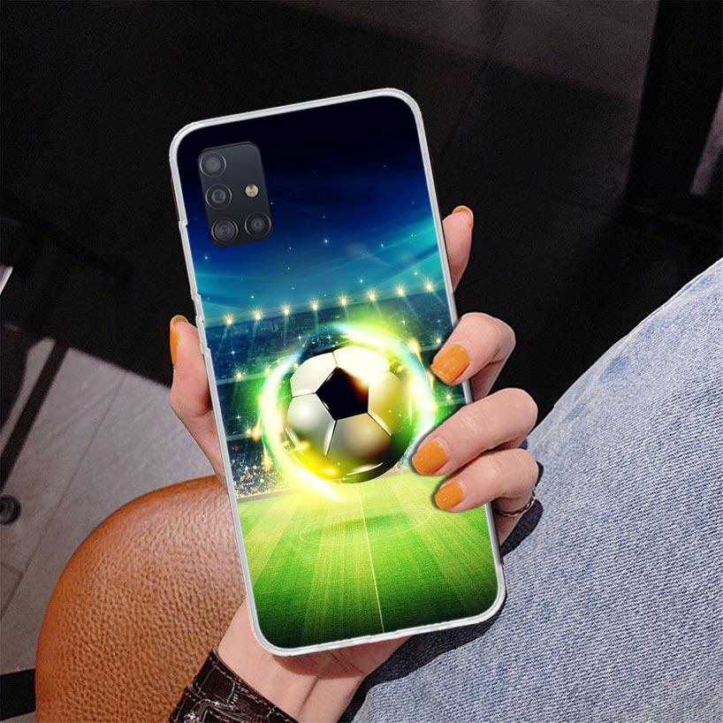 Чехол для телефона с дизайном футбольного мяча для Samsung Galaxy A52 A32 A22 A12 A51 A31 A50S A30S A20S A10S Note 20 Ultra 10 Plus S10
