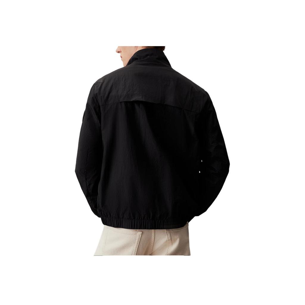 Calvin Klein Повседневная мужская куртка с длинным рукавом и воротником-стойкой с логотипом и буквами черного цвета K10K111441-BEH