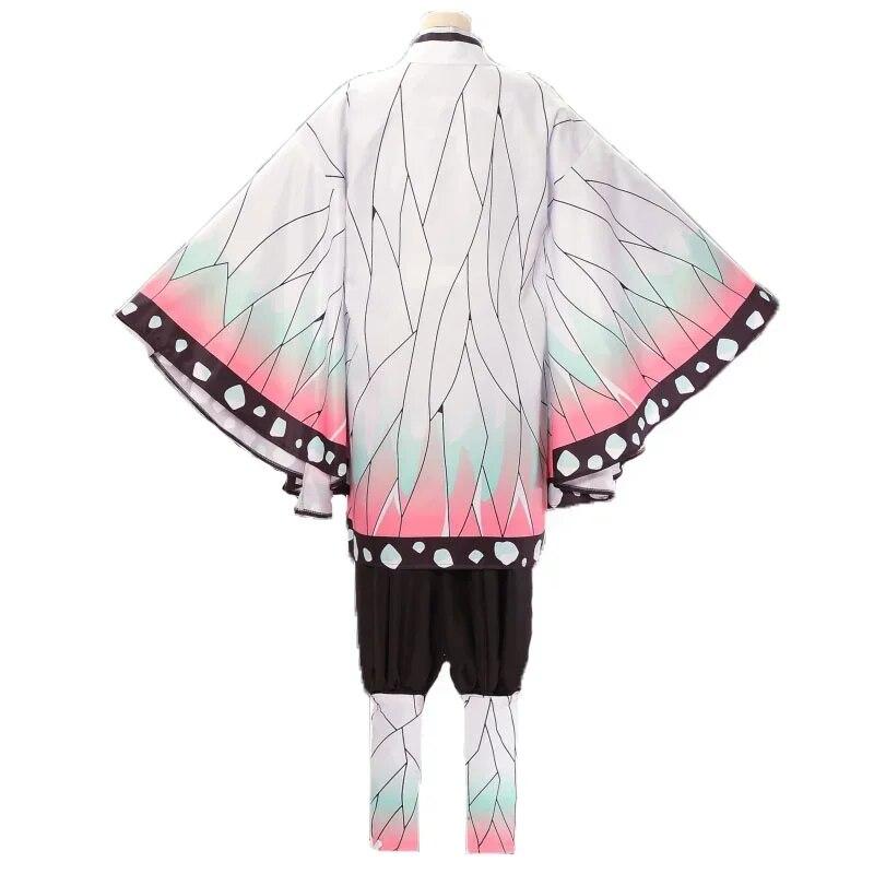 Anime Demon Slayer Kimetsu No Yaiba Cosplay Costume Kimono Kochou Shinobu Suit Uniforms Costumes Wig Child Adult Party Gift