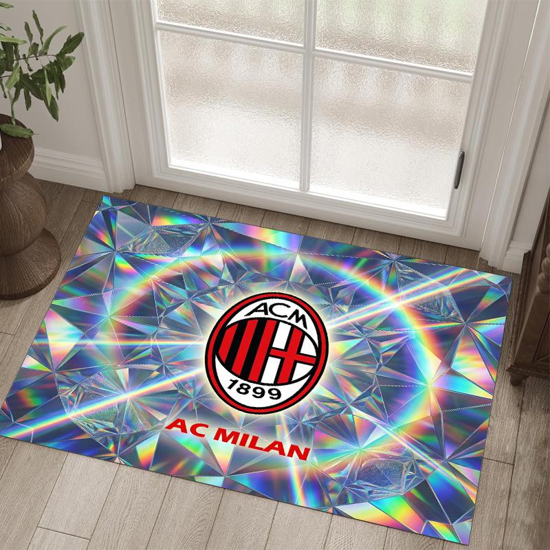 AC Milan Design Crystal Velvet Carpet Cozy Non?Slip Printed Rug For Bedroom Living Room Entrance