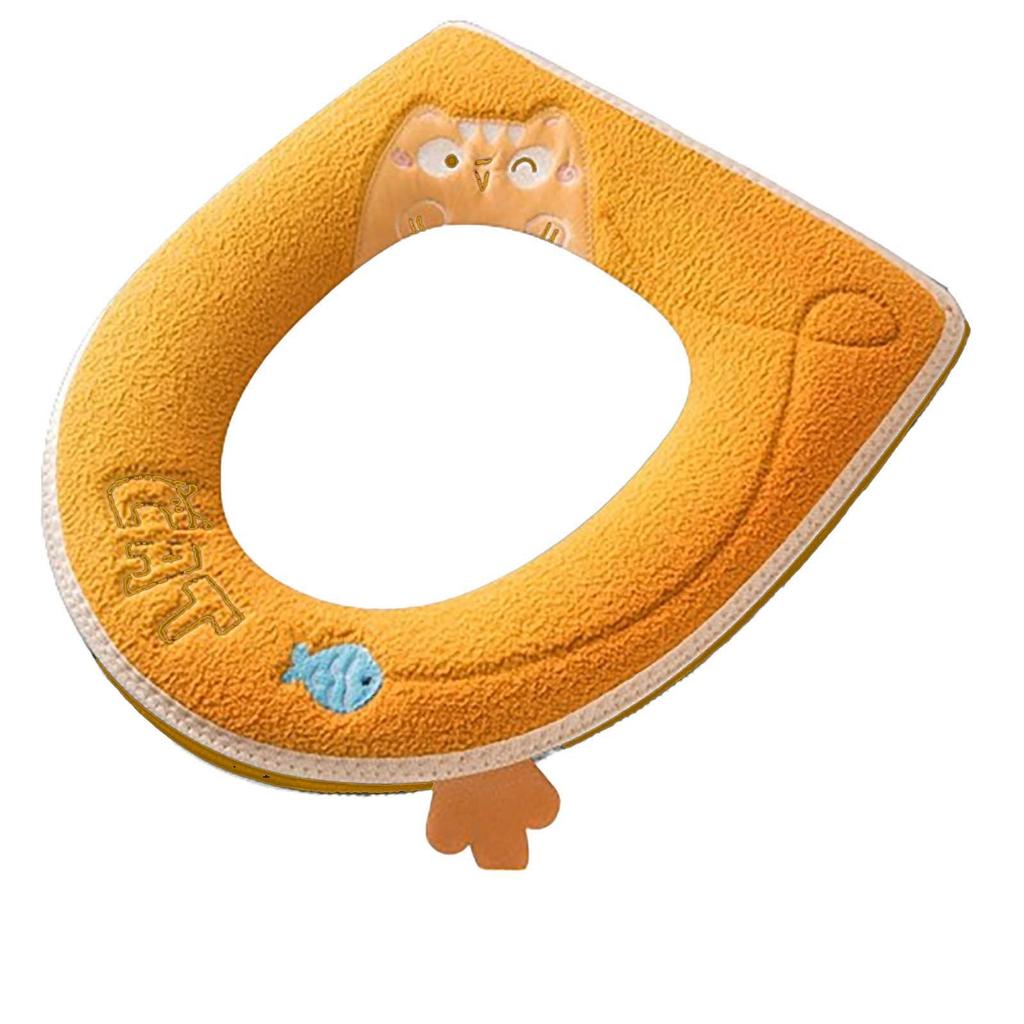 Подушка для сиденья унитаза, милый чехол для сиденья унитаза, сезонный универсальный унитаз, утолщенная водонепроницаемая прокладка для унитаза с застежкой-молнией