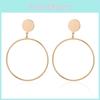 Модные серьги-кольца из сплава для женщин, трендовые геометрические эффектные украшения