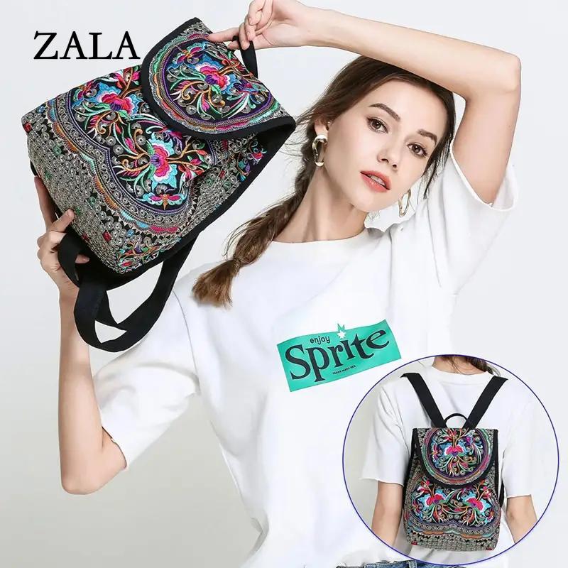 Новая холщовая сумка с вышивкой в ​​этническом стиле Юньнань, сумка для взрослых и детей, школьная сумка, женский рюкзак с вышивкой на плечо