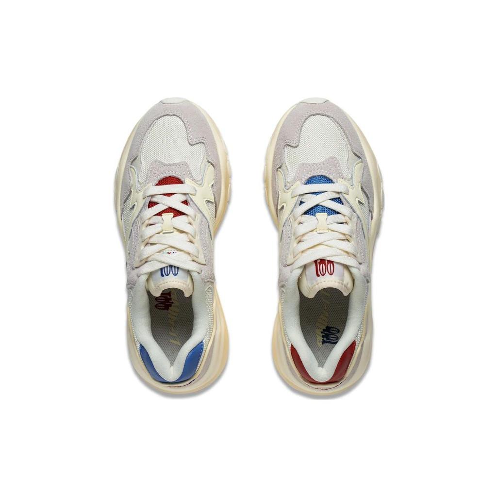 Li Ning 001 Mountain And Sea Fabric Non-Slip Wear-Resistant Low-Top Sports Casual Shoes Women Sneakers Off-White Cream AZGT008-2