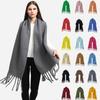 Versatile Imitation Cashmere Solid Color Scarf Women's Winter New Multi-color Warm Long Shawl Scarf