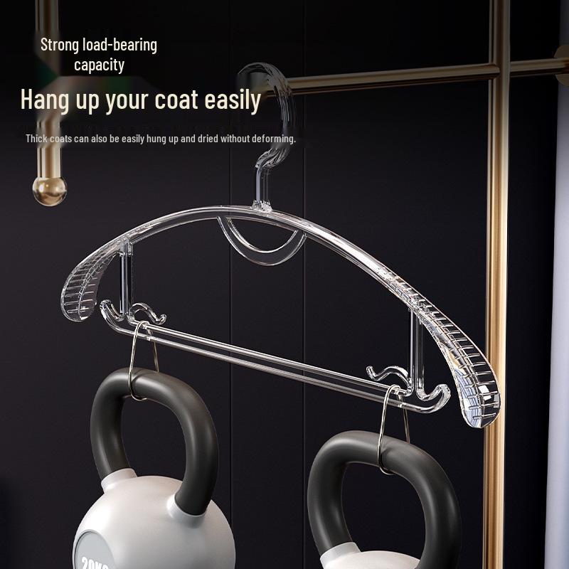 Прозрачная акриловая вешалка для одежды с противоскользящим покрытием - Утолщенная, не оставляющая следов конструкция