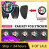 Car Stickers For Alfa Romeo 2/5/10Pcs Car Remote Key Logo Metal Emblem Stickers For Alfa Romeo giulia stelvio giulietta 159 147
