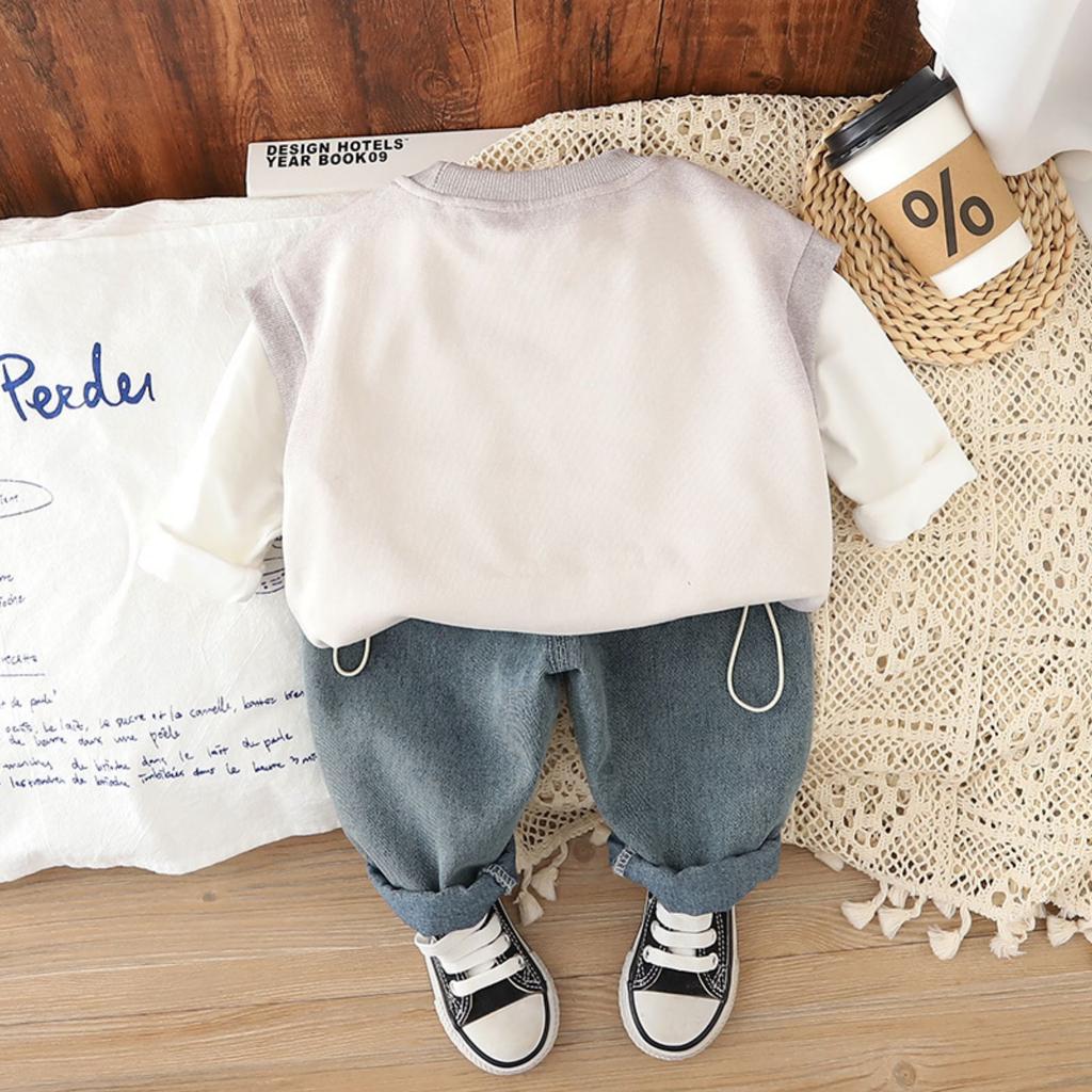 Детский повседневный комплект с длинным рукавом, удобные наряды для повседневной носки