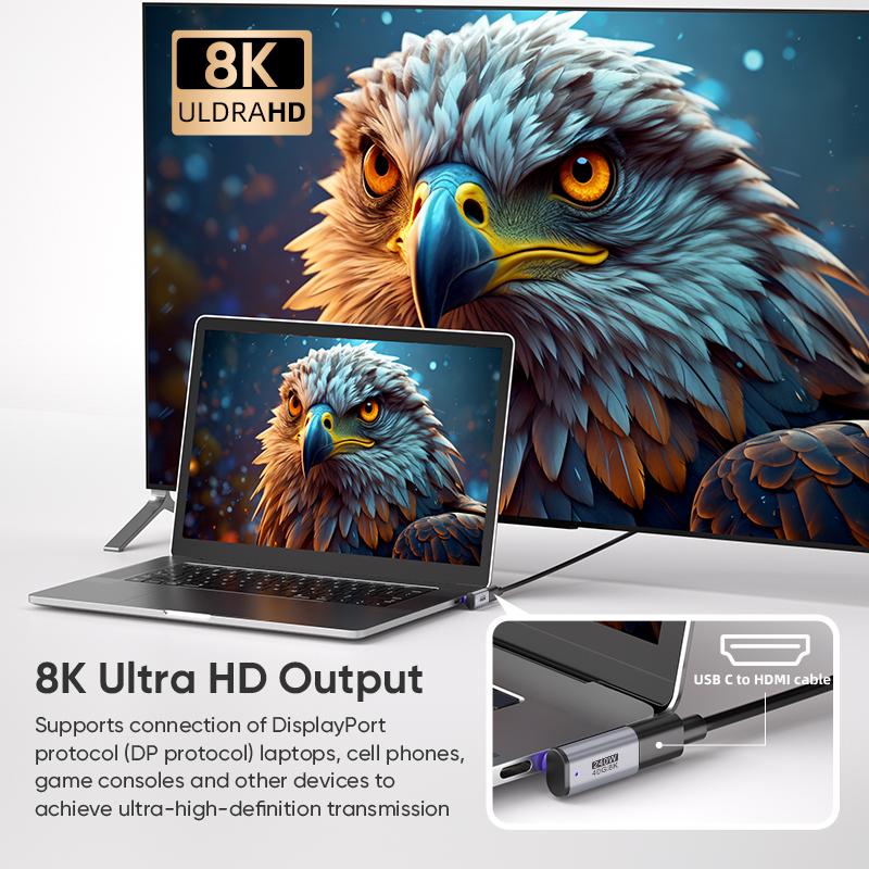 240 Вт Магнитный Type-C Адаптер USB-C на USB-C Быстрая Зарядка USB4.0 Коннектор 40 Гбит/с 8K@60Hz Thunderbolt 4/3 для iPhone16 Macbook