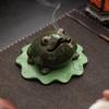 Ding Gua Gua Ceramic Frog Incense Burner - Zen Style Aroma Diffuser Ornament for Home