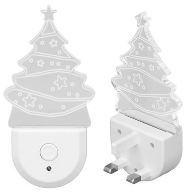 Светодиодный ночник Xmas Tree с датчиком «От заката до рассвета» Plug and Play, энергосберегающий RGB-ночник