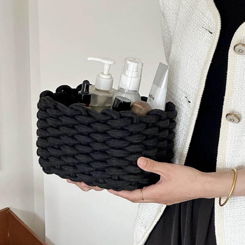 Плетеная корзина для хранения из веревки - Натуральный джутовый органайзер для ванной, стола, многофункциональное решение для хранения, органайзеры и хранение для ванной