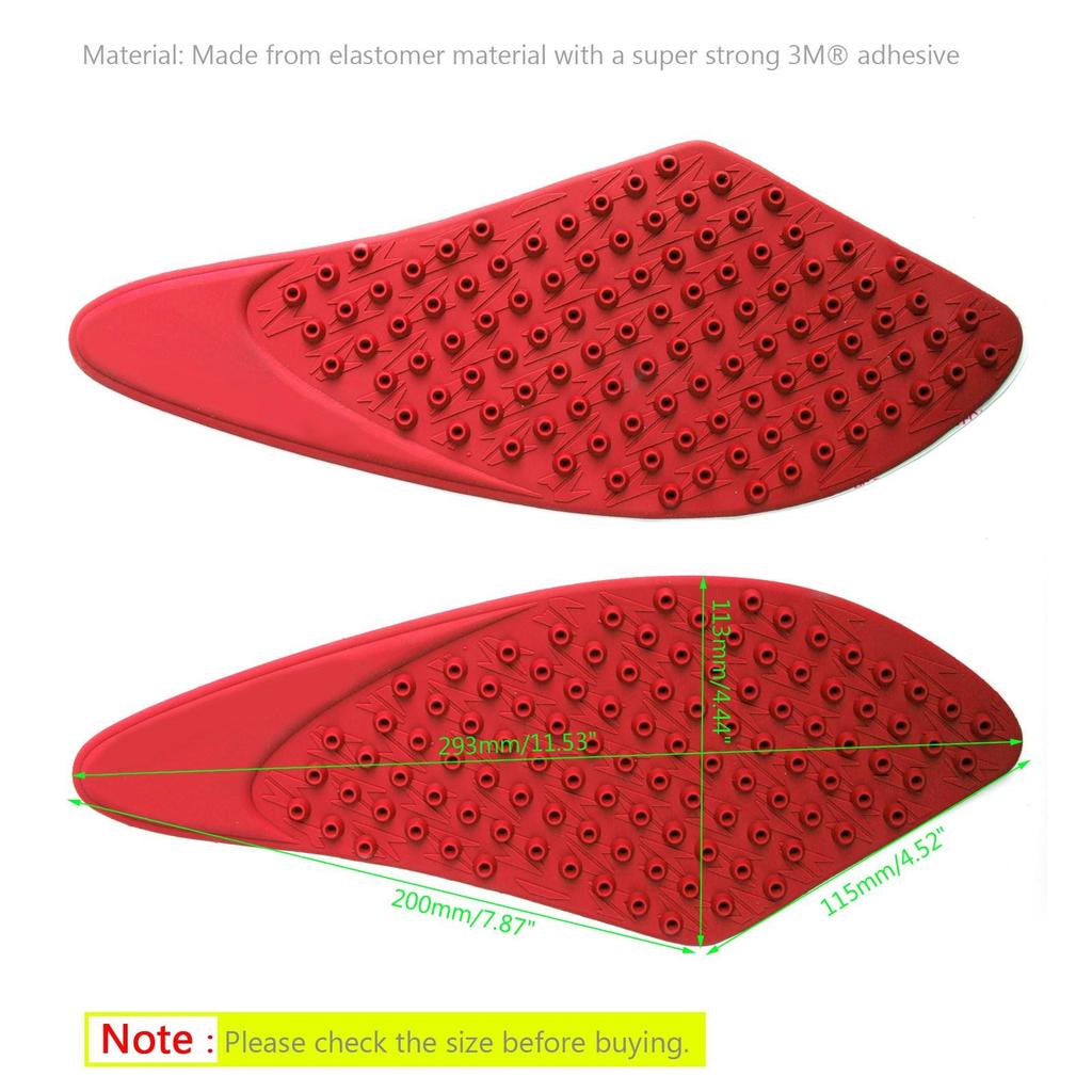 Side Tank Traction Grips Pads Protector Fit for Kawasaki Ninja ZX6R 2007-2008 RE
